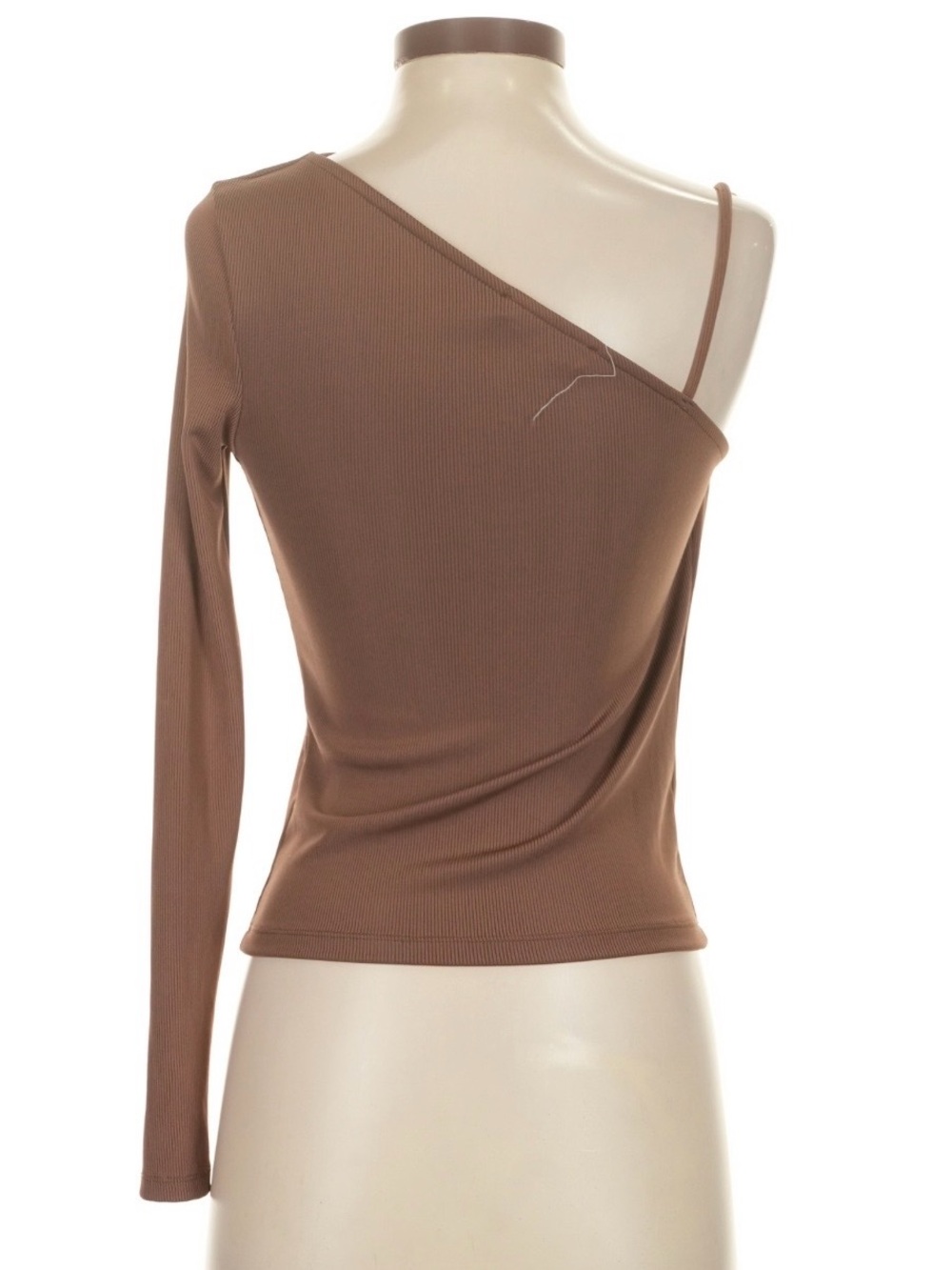 Mango Ribbed Brown Knit Top - Picture 2 of 6